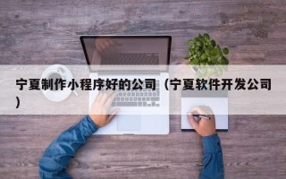 台州宁夏制作小程序好的公司（宁夏软件开发公司）